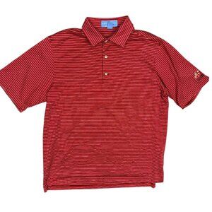 Fairway & Greene Pureformance Golf Short Striped Stretch Polo Shirt Medium